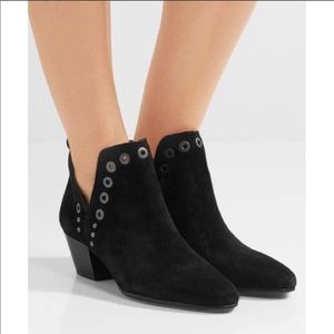 Sam Edelman Rubin Embellished Suede Black Ankle Booties